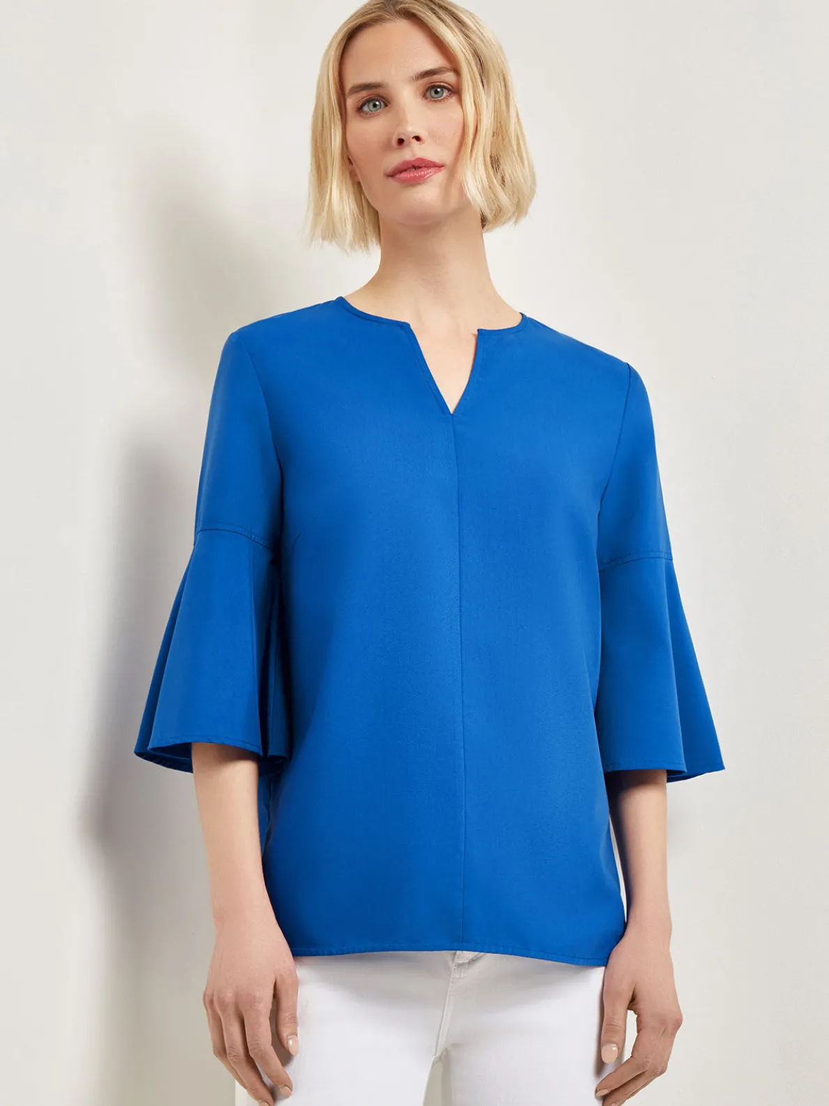 Bell Sleeve Woven Blouse