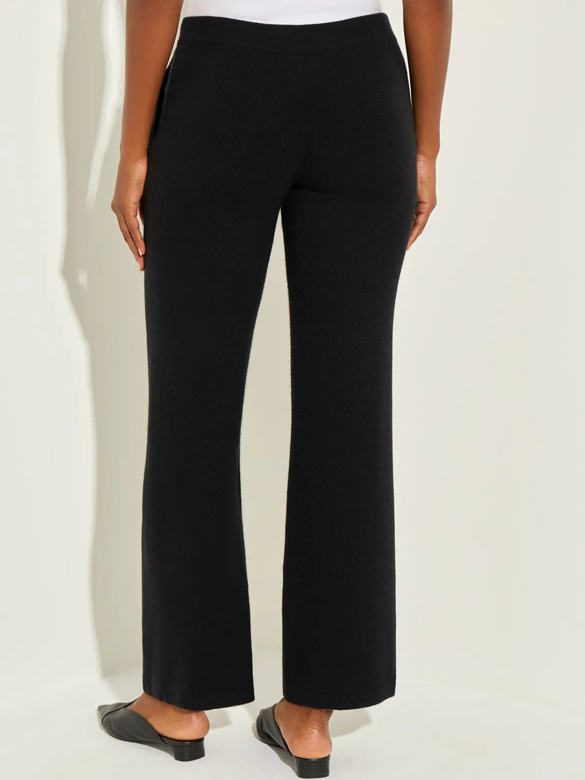 Cashmere Pants - Wide Leg Black Pants | Misook