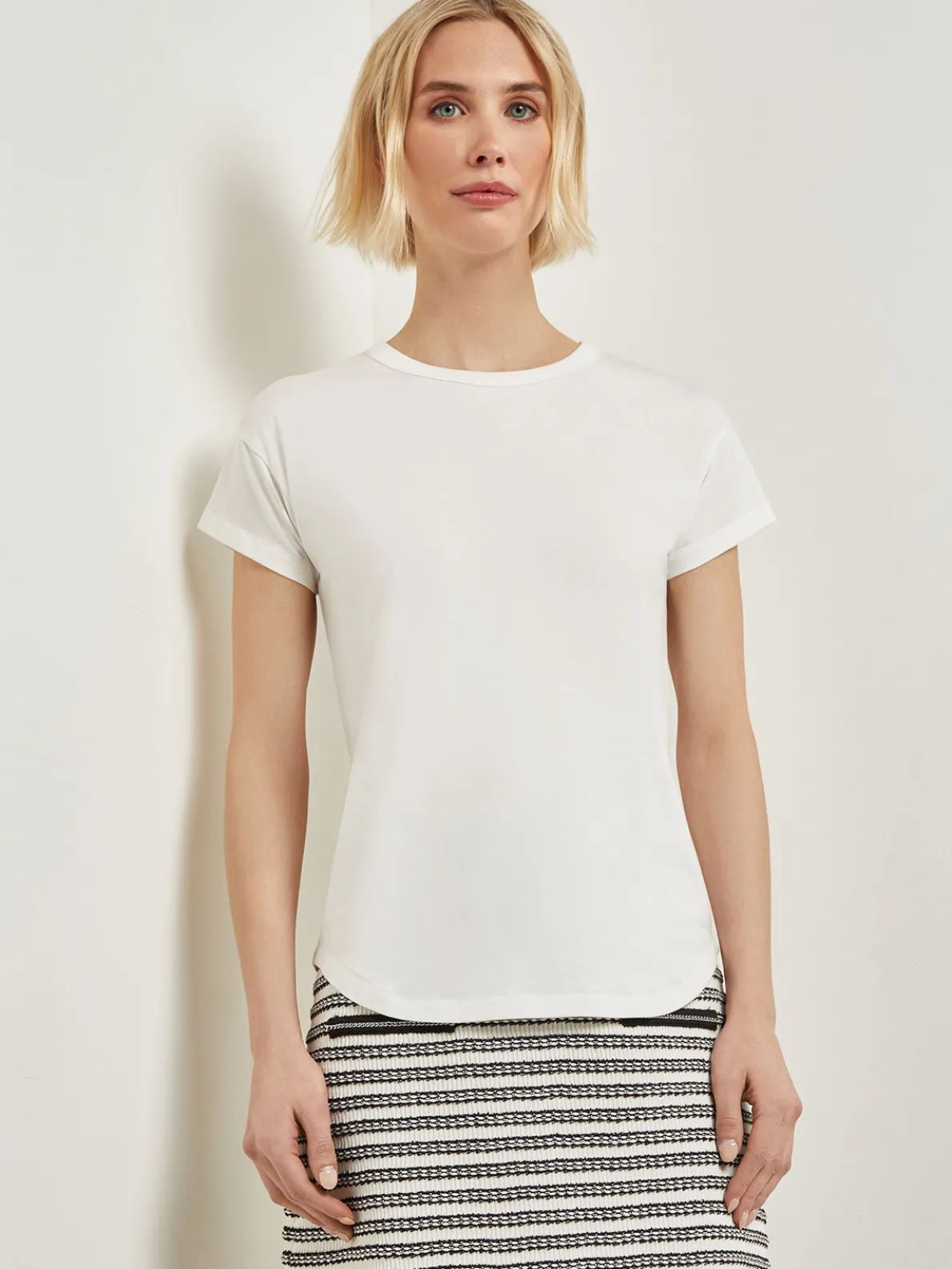 Classic Short Sleeve Jersey Knit Top