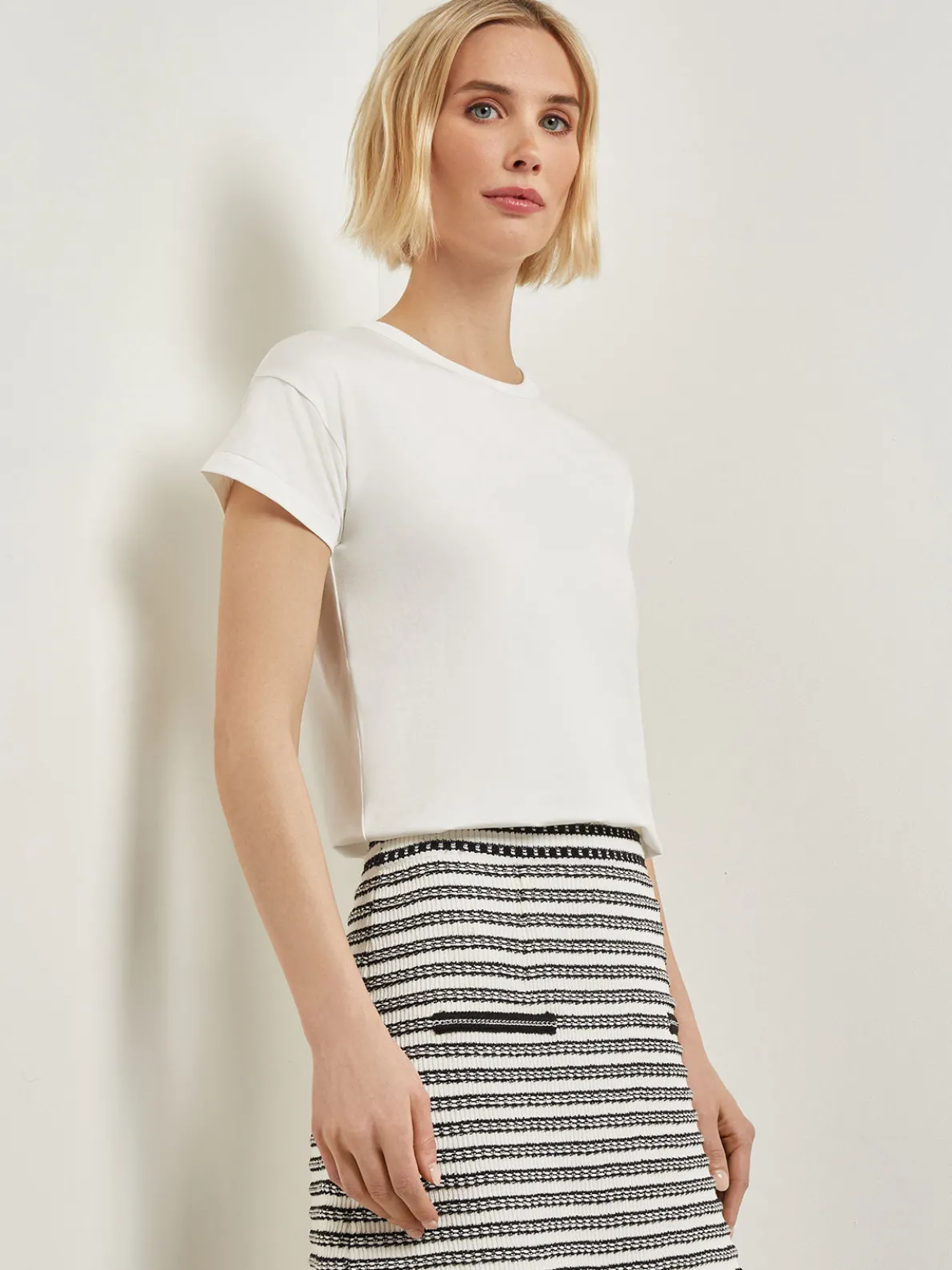 Classic Short Sleeve Jersey Knit Top