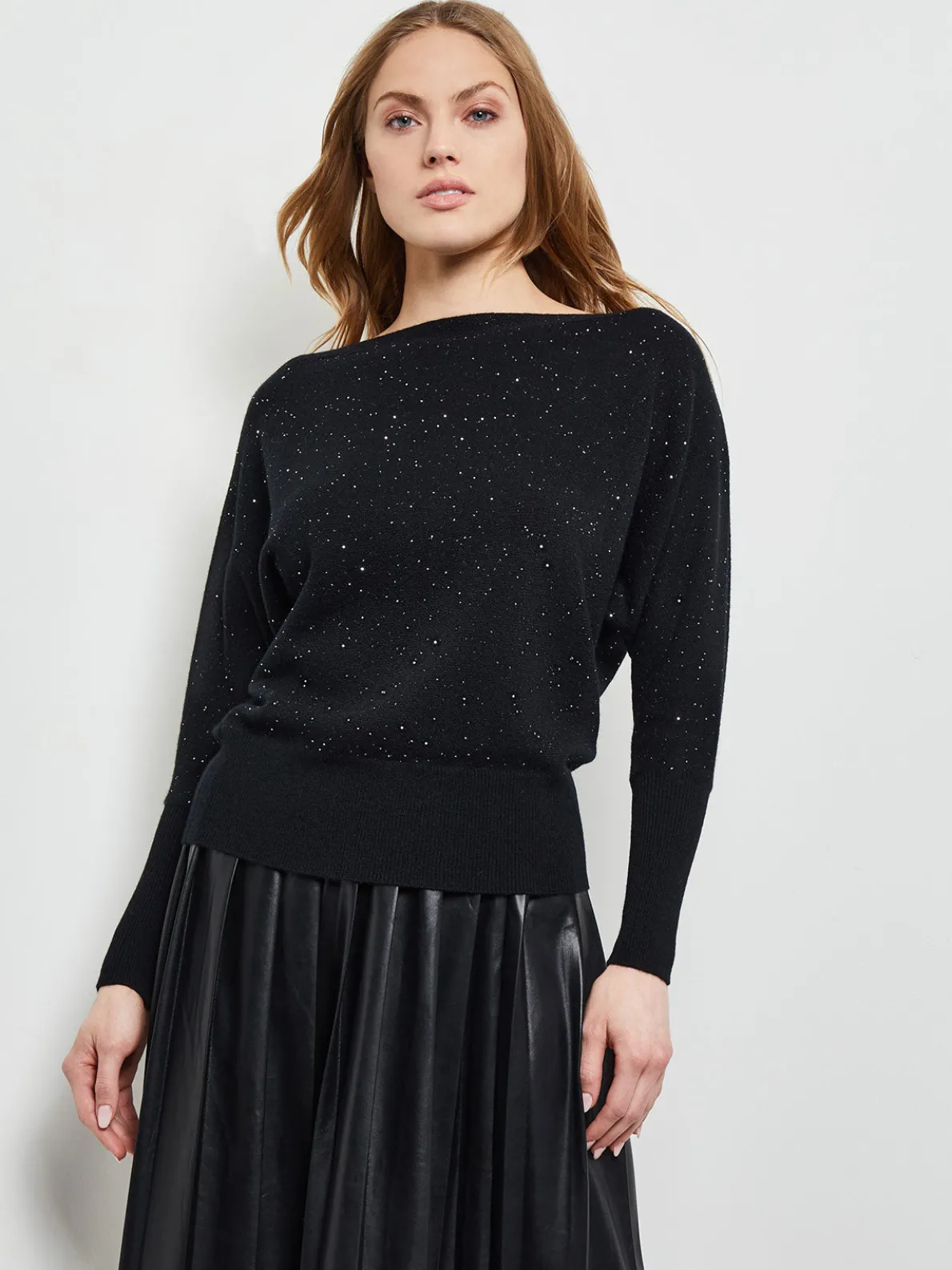 Dolman Sequin Cashmere Sweater