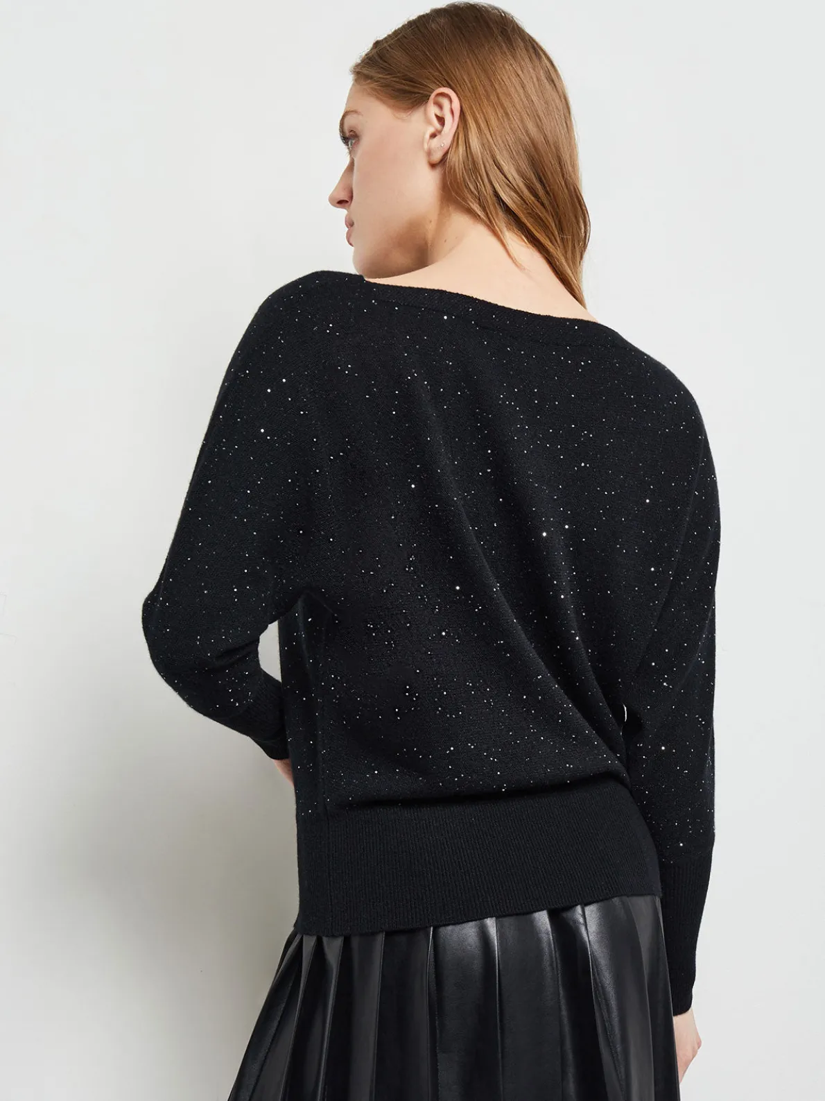 Dolman Sequin Cashmere Sweater