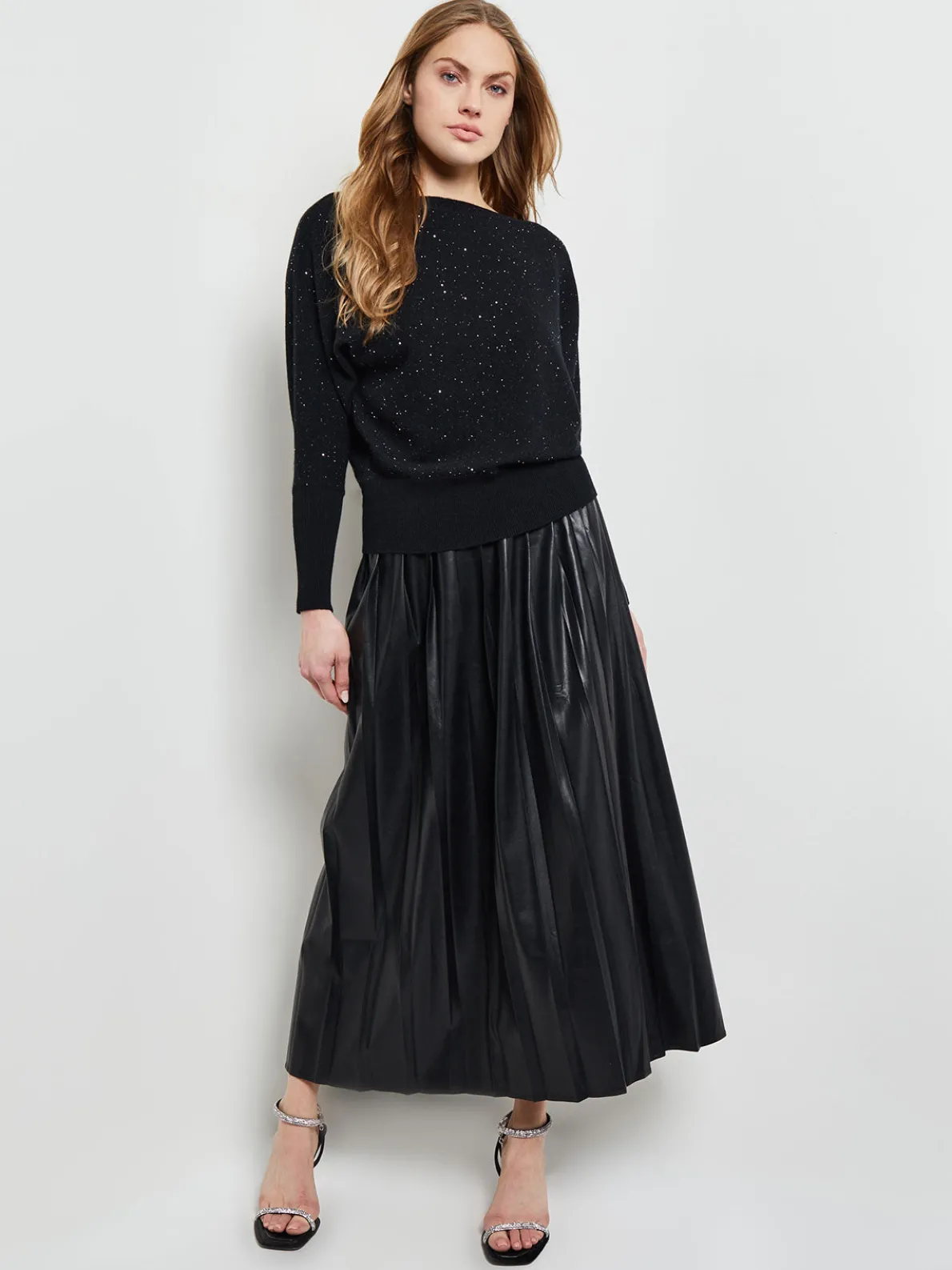 Dolman Sequin Cashmere Sweater