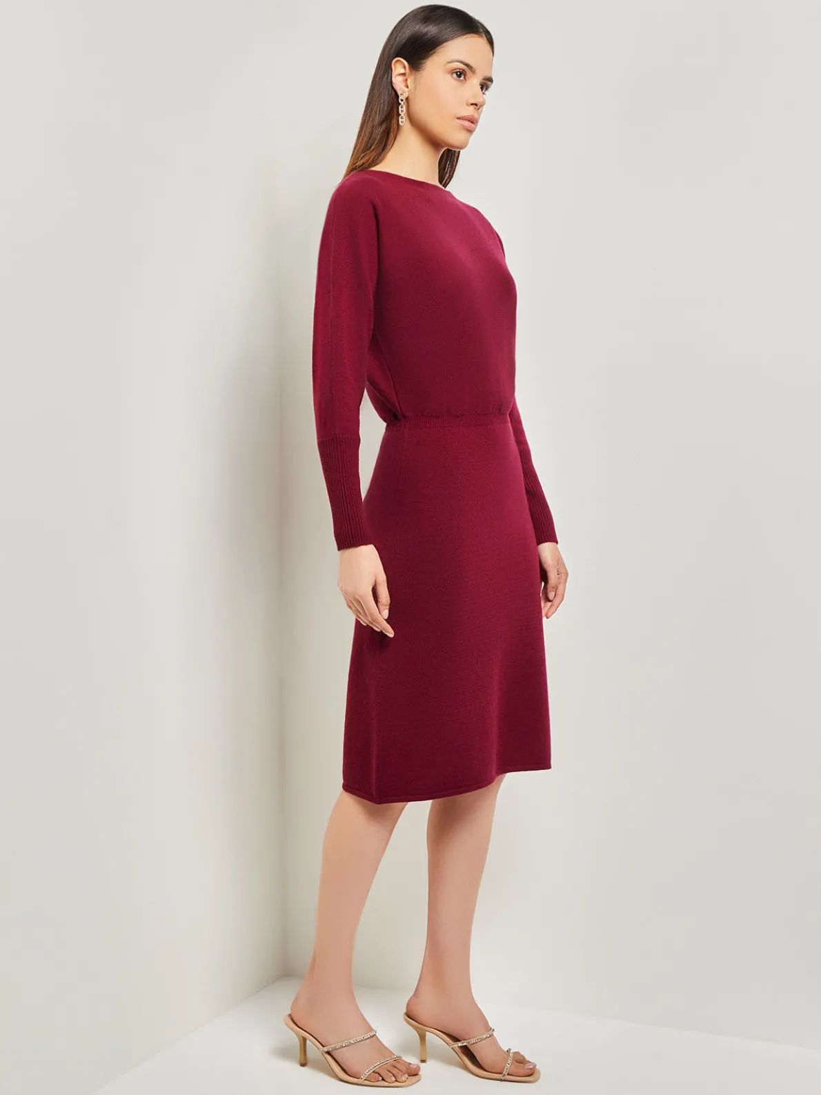 Dolman Sleeve Cashmere Dress