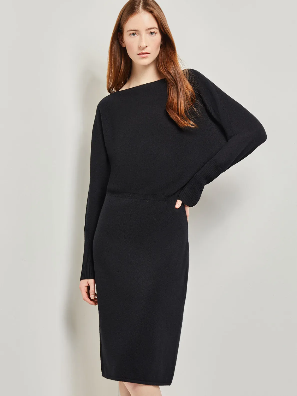 Dolman Sleeve Cashmere Dress