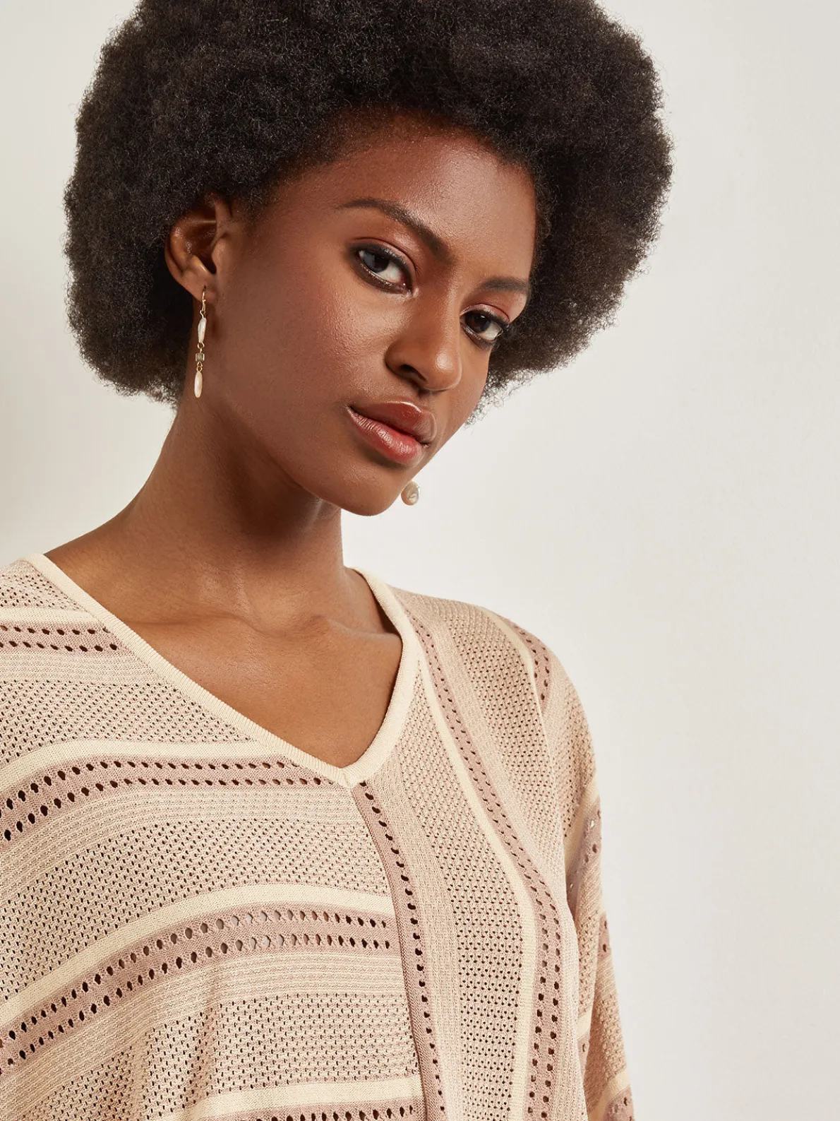 Dolman Sleeve Tunic - Multi-Stitch Soft Knit