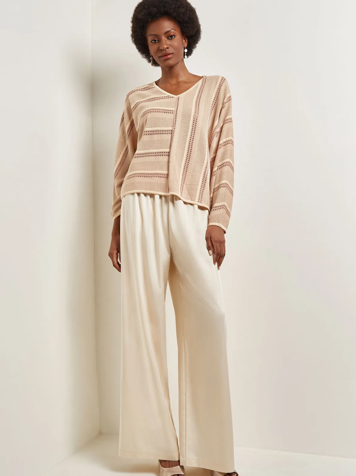 Dolman Sleeve Tunic - Multi-Stitch Soft Knit