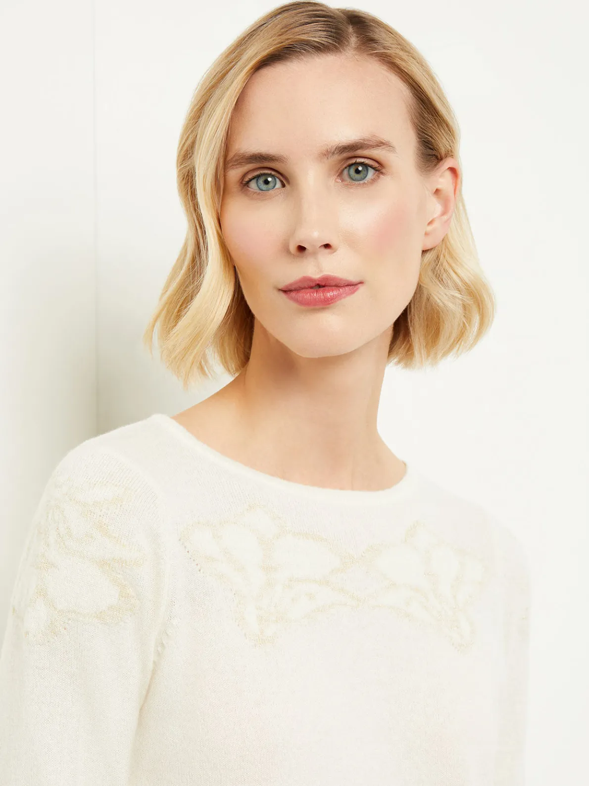 Floral Shimmer Cashmere Tunic