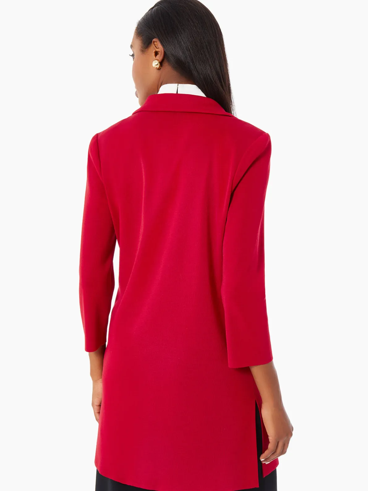 Heritage Fit Floral Embroidery Long Knit Jacket