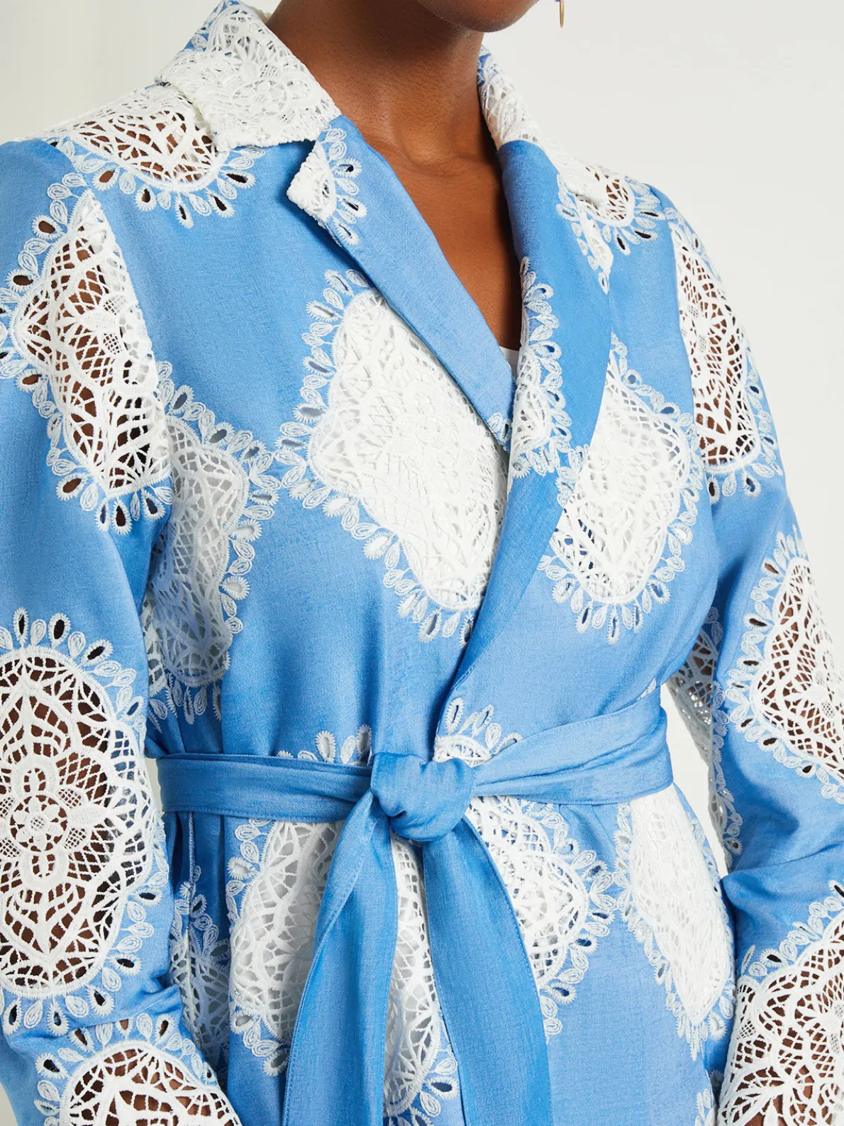 Heritage Fit Jacket - Lace Inset Novelty Woven