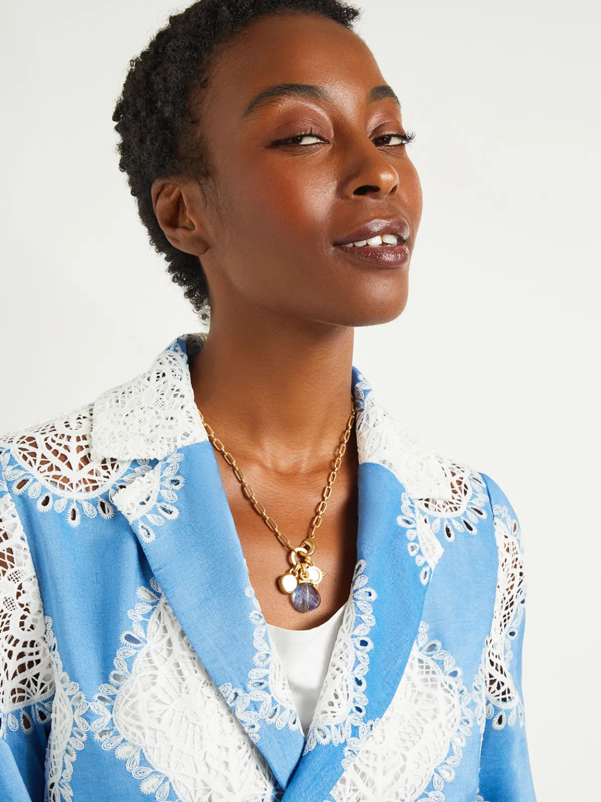 Heritage Fit Jacket - Lace Inset Novelty Woven