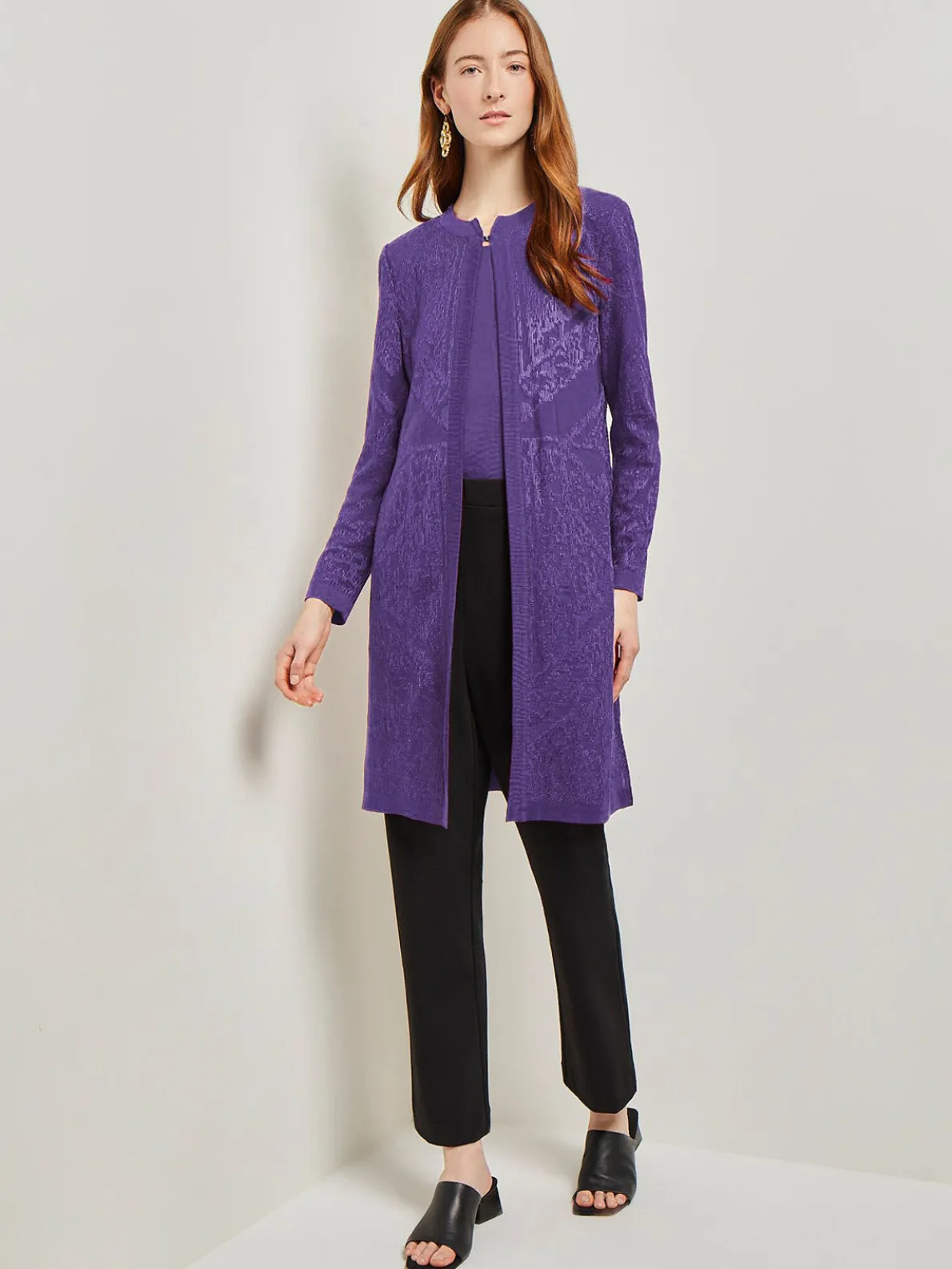 Heritage Fit Jewel Neck Jacquard Knit Jacket