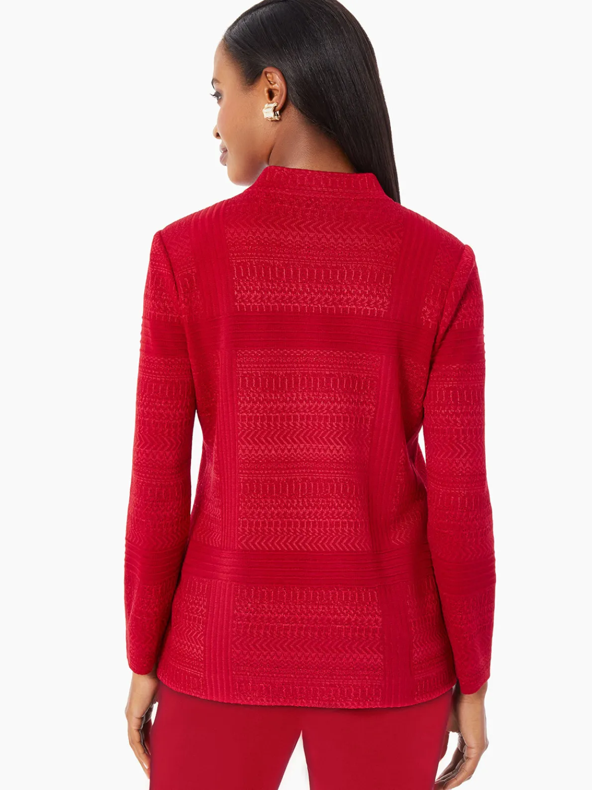 Heritage Fit Multi-Directional Pattern Knit Jacket