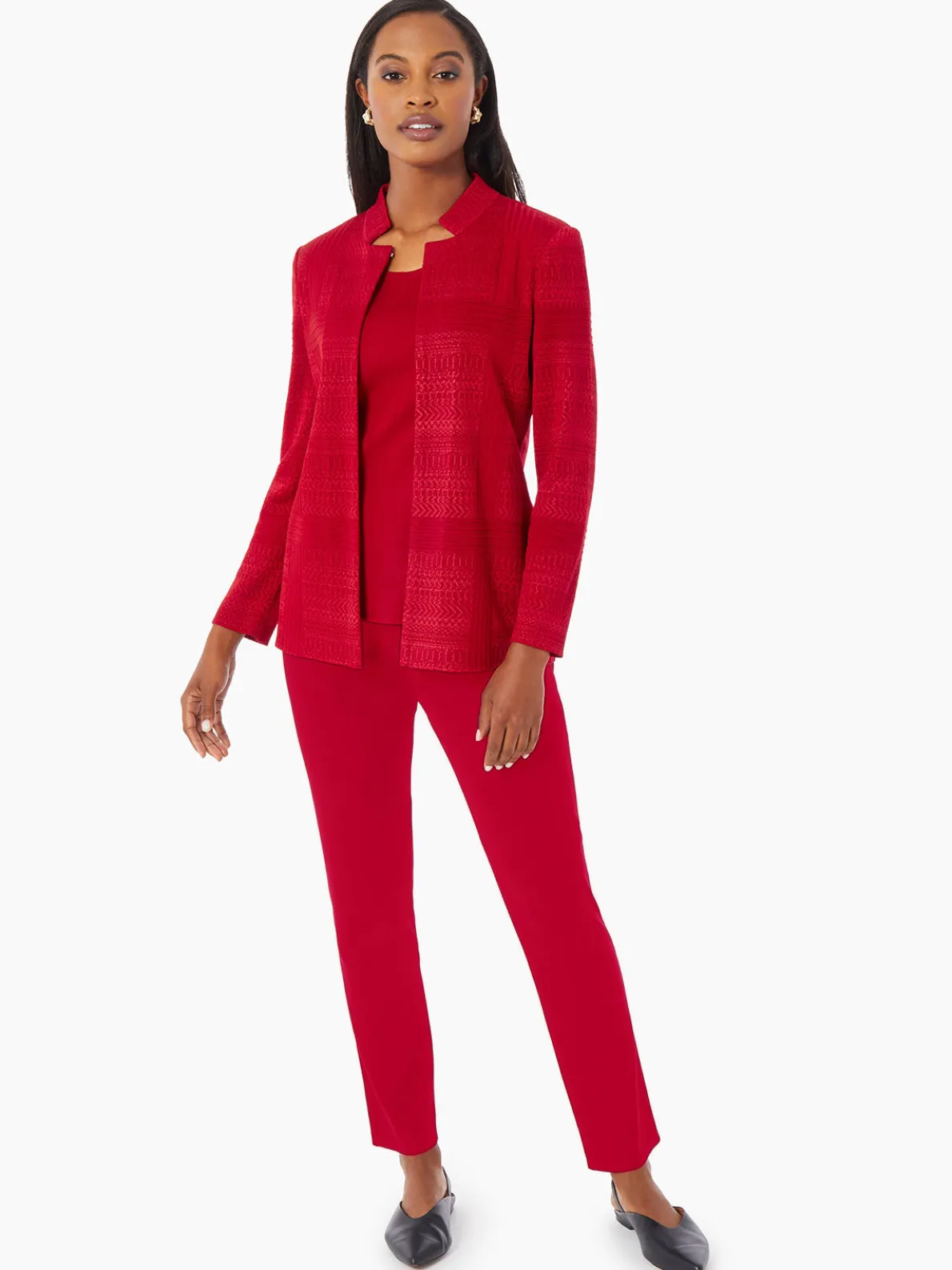 Heritage Fit Multi-Directional Pattern Knit Jacket