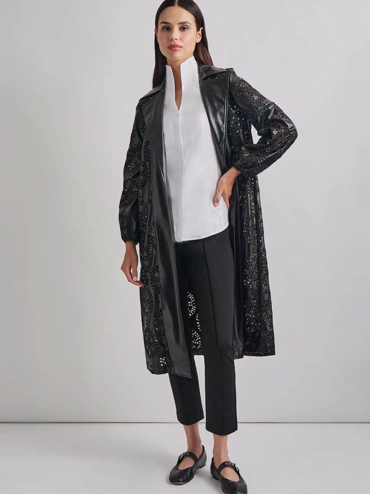 Heritage Fit Open Front Vegan Leather Jacket