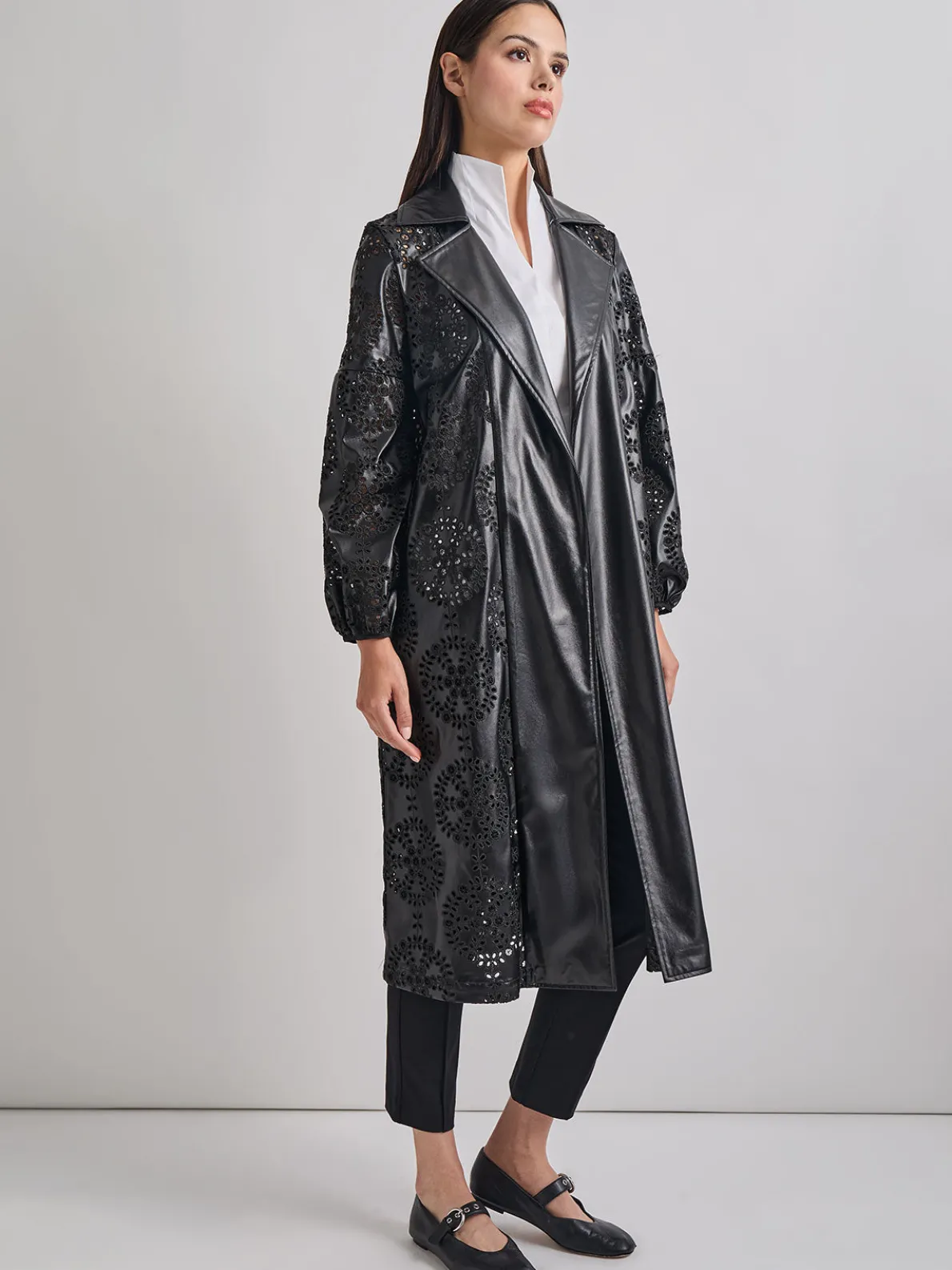 Heritage Fit Open Front Vegan Leather Jacket