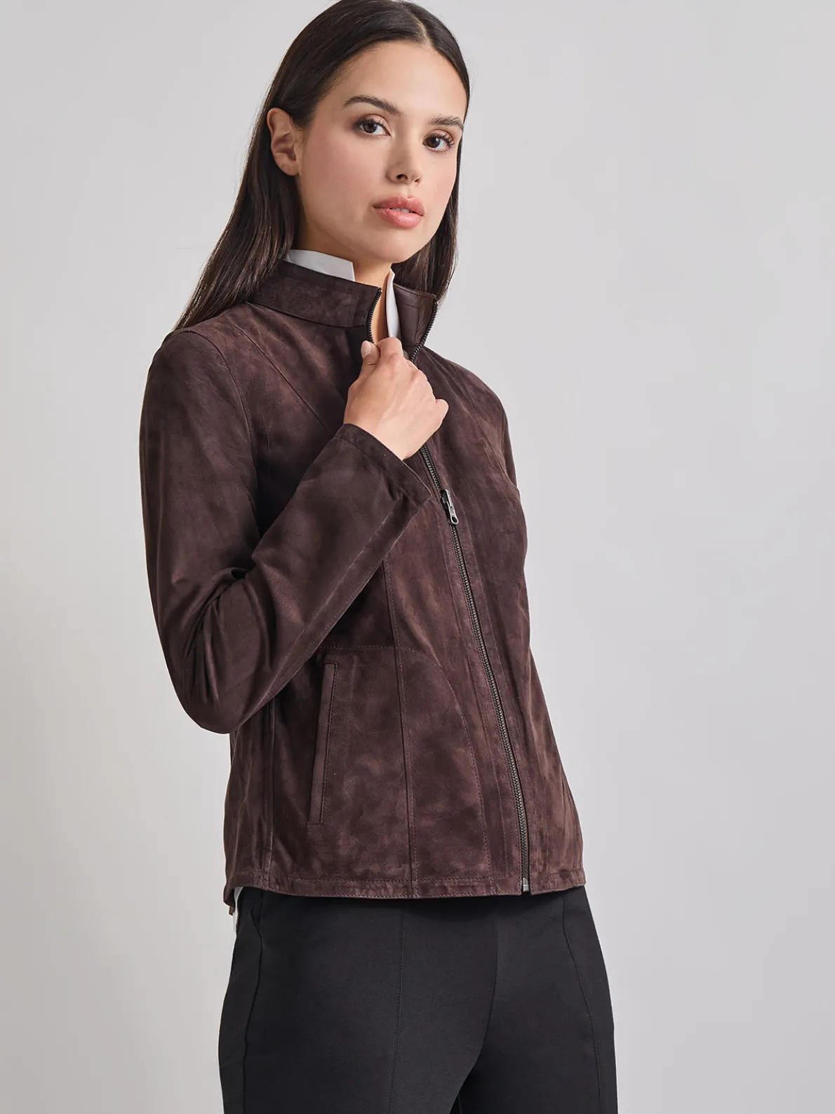 Heritage Fit Reversible Suede Leather Jacket
