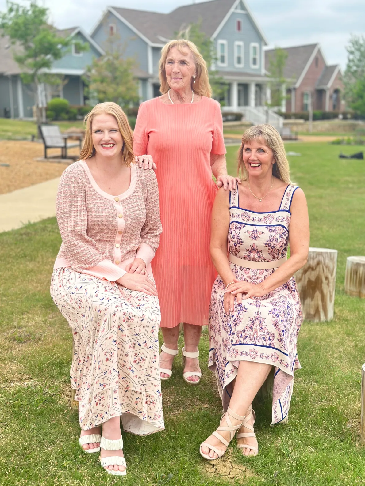 High-Low A-Line Dress - Soft Jacquard Knit