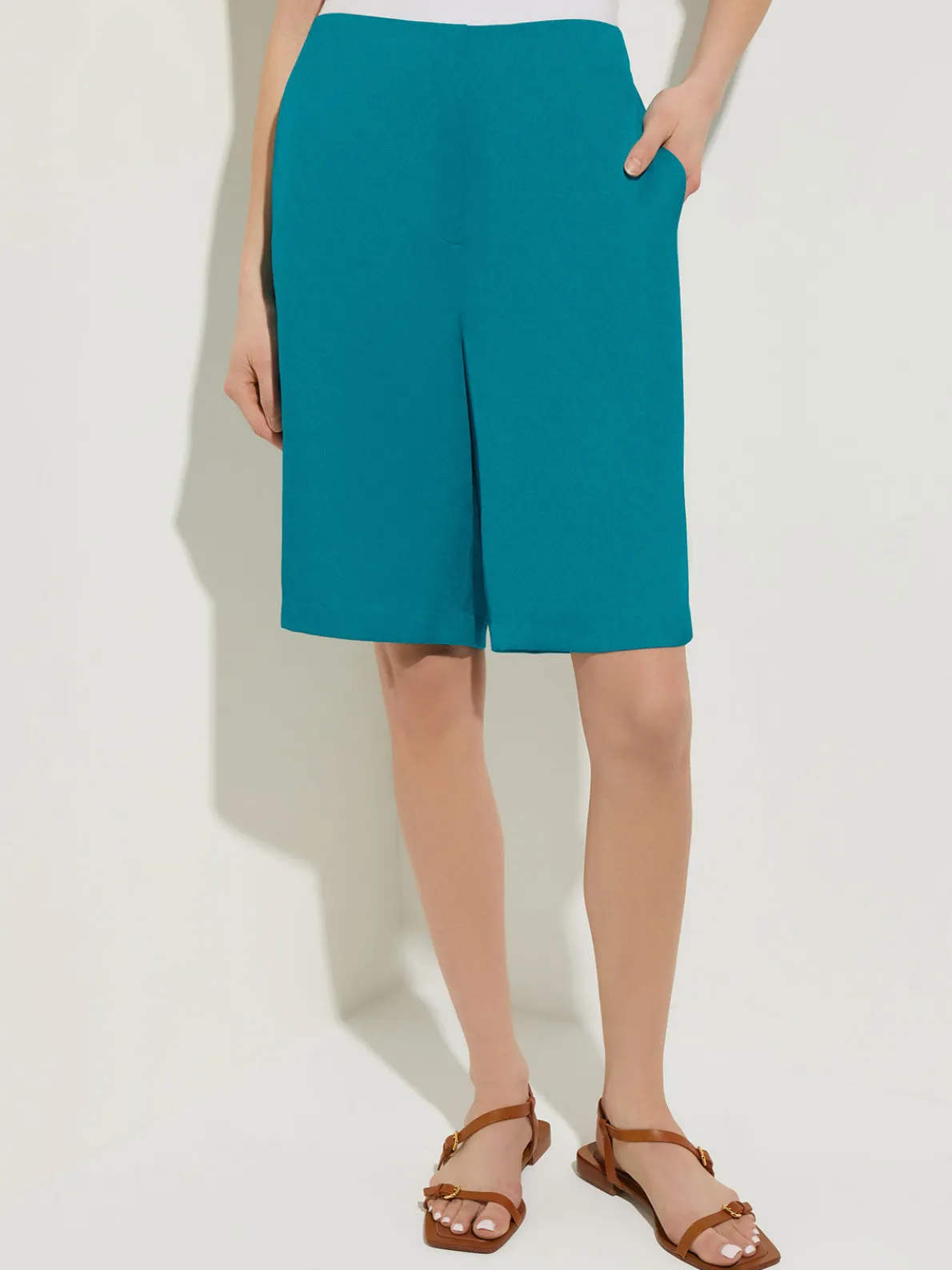 Knee-Length Woven Shorts