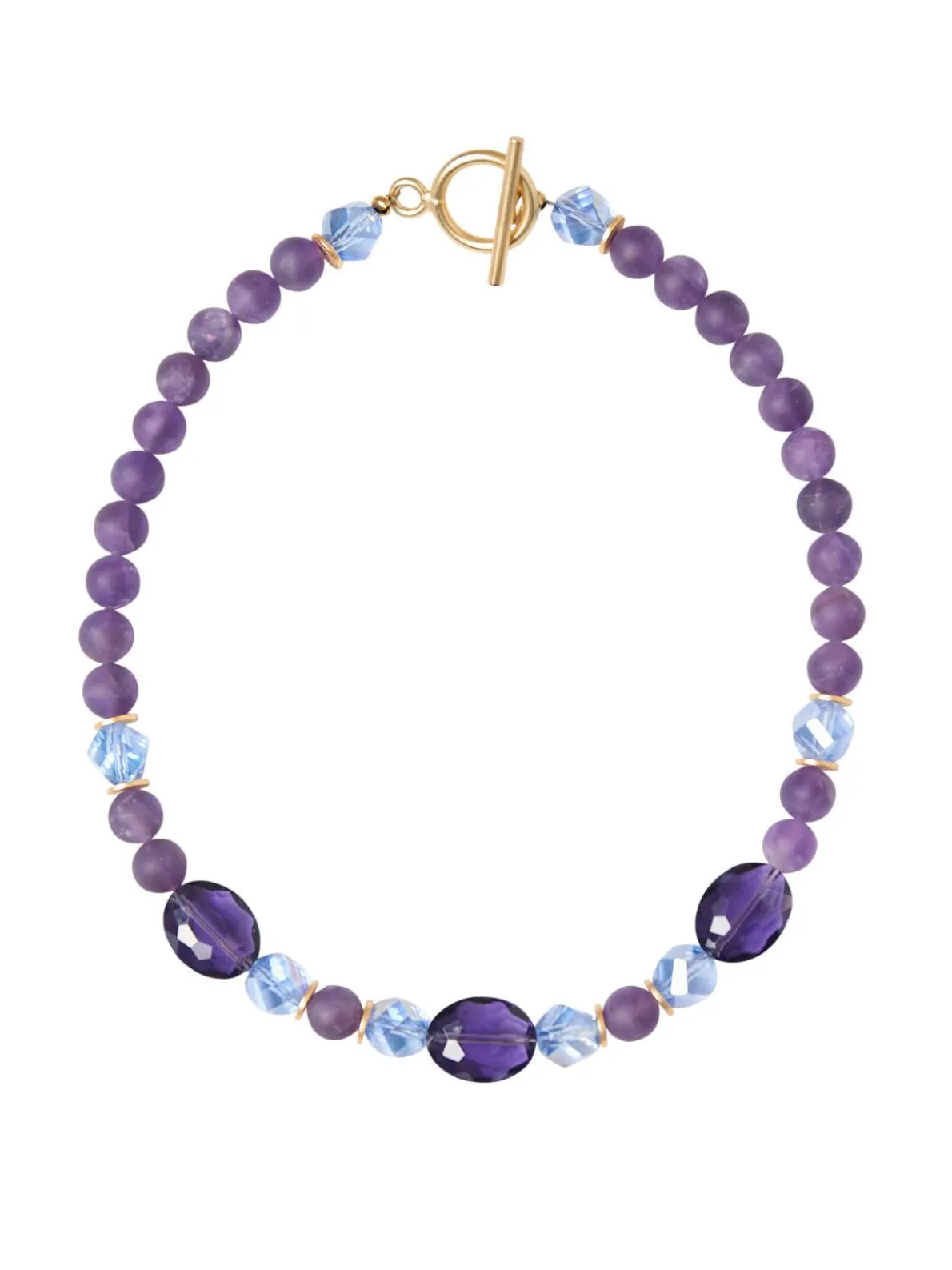 Matte Amethyst Crystal Necklace