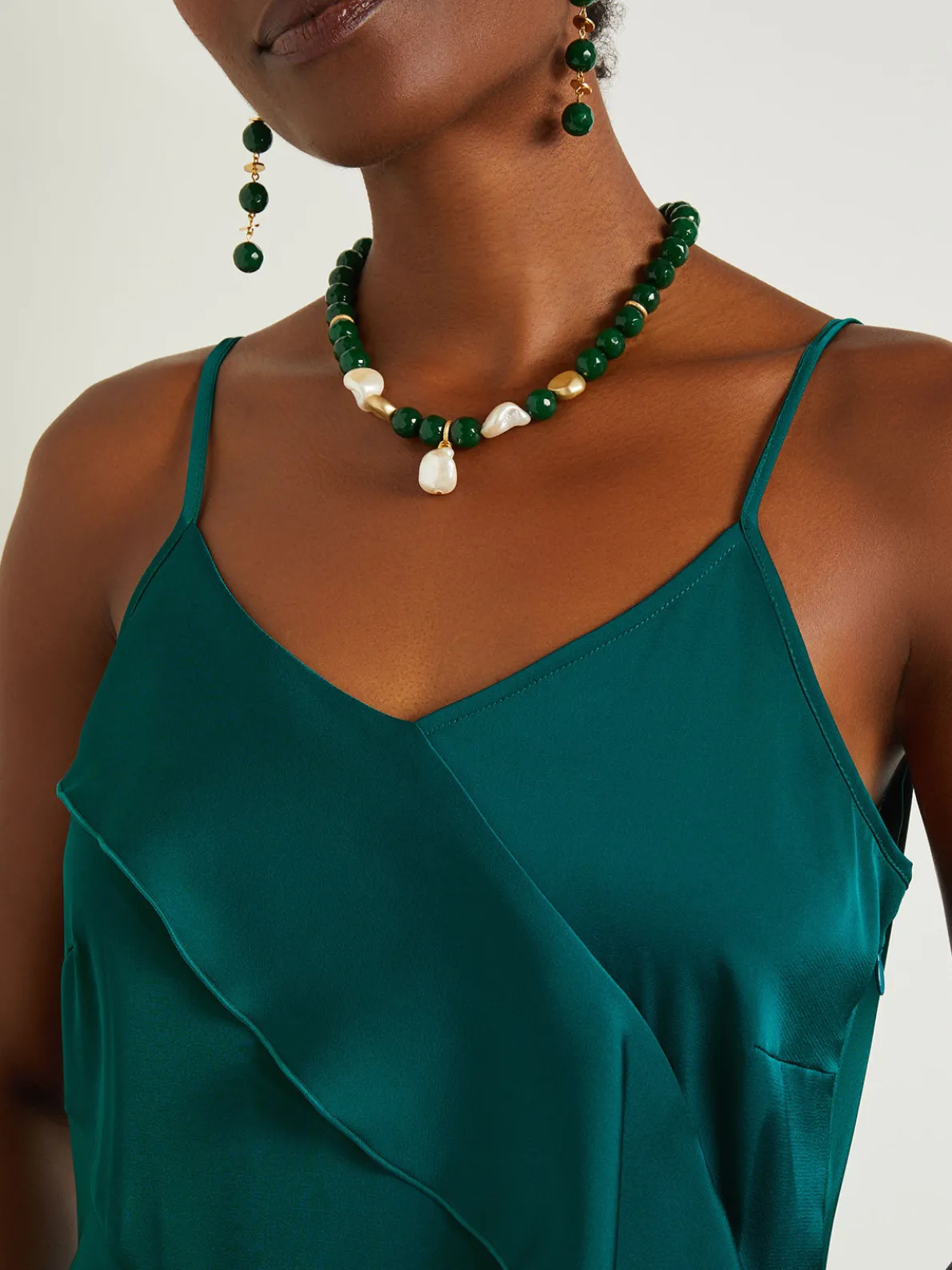 Maxi A-Line Dress - Ruffled Crepe De Chine