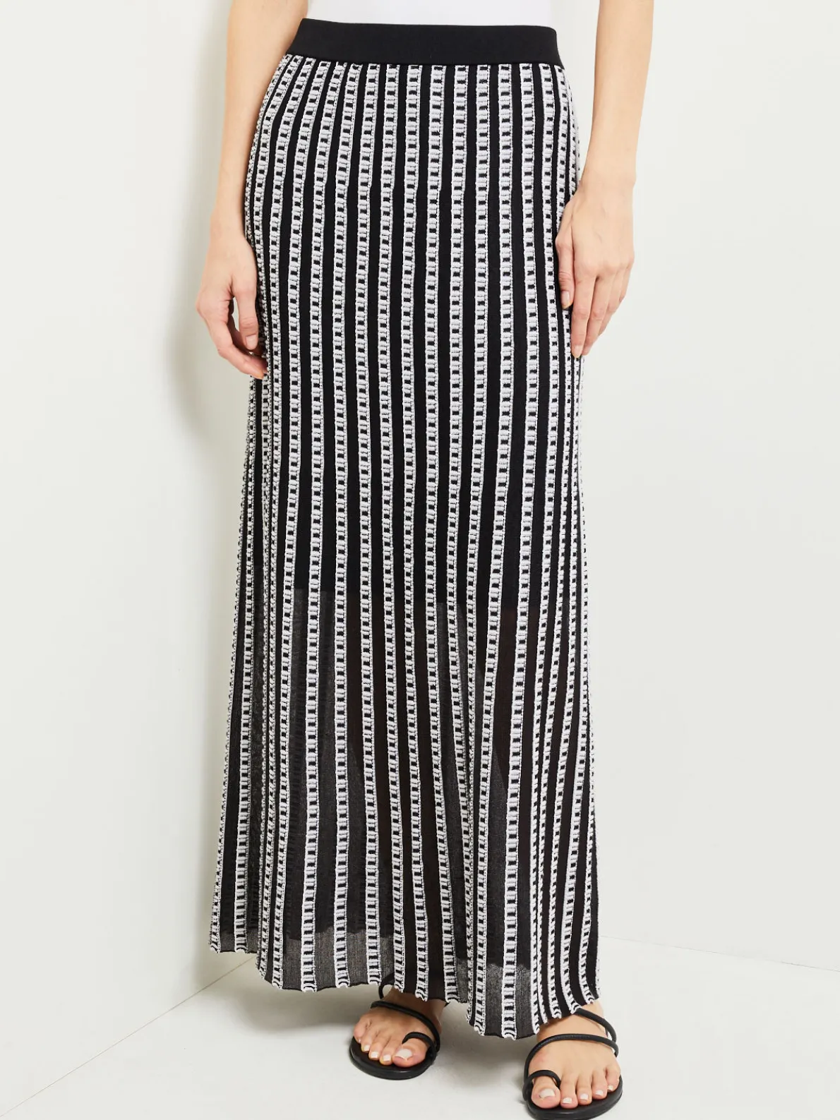 Maxi A-Line Skirt - Soft Burnout Knit