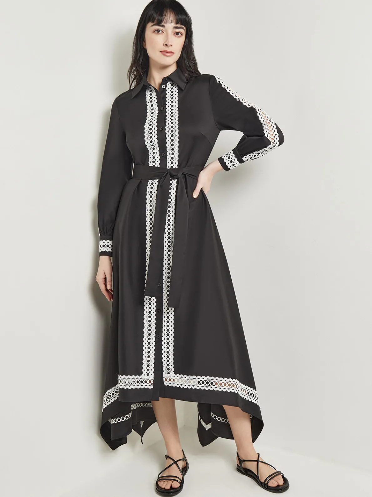 Maxi Dress - Eyelet Trim Cotton