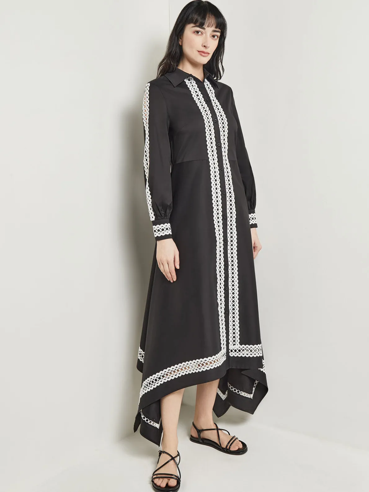 Maxi Dress - Eyelet Trim Cotton