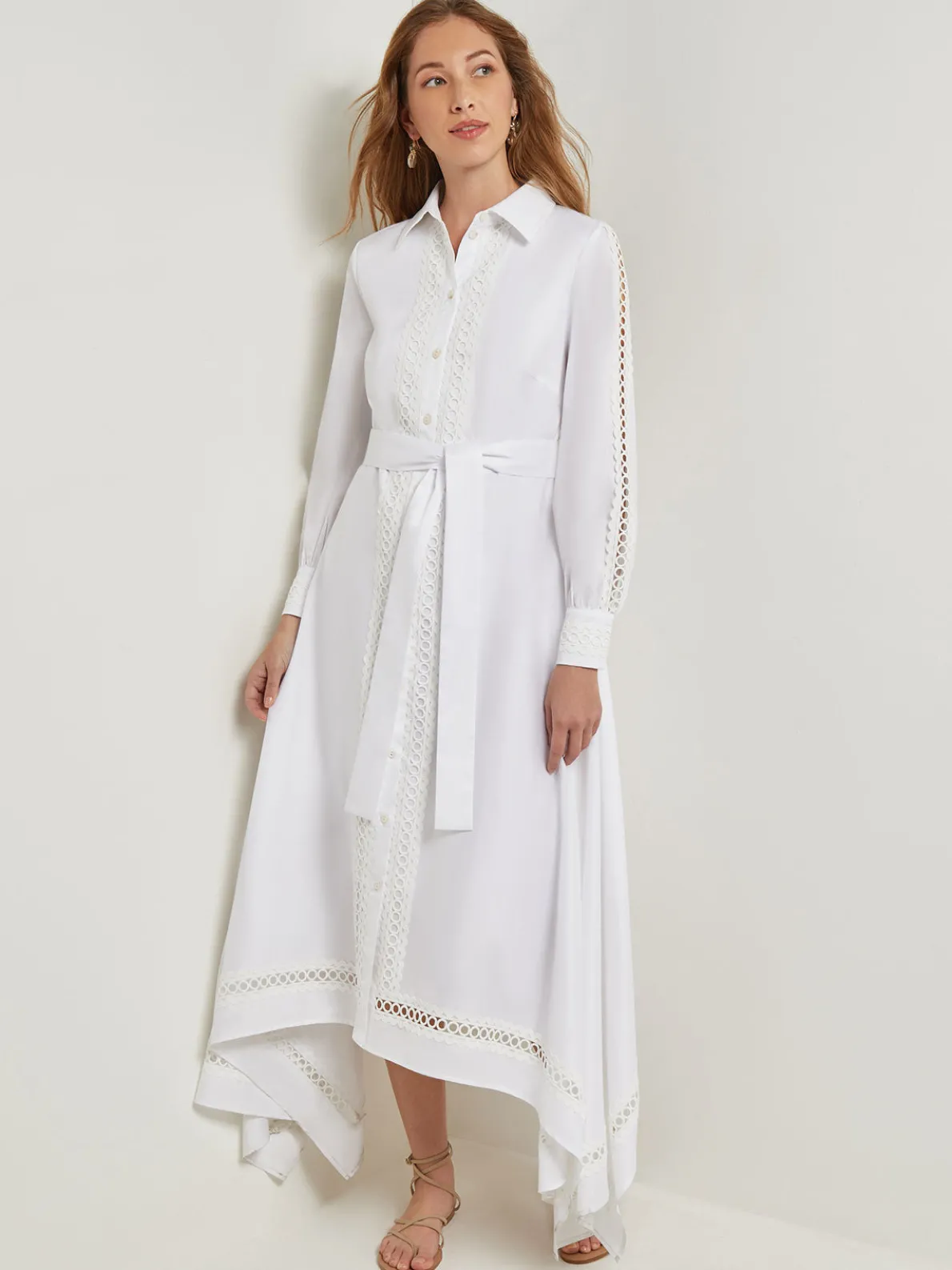 Maxi Dress - Eyelet Trim Cotton