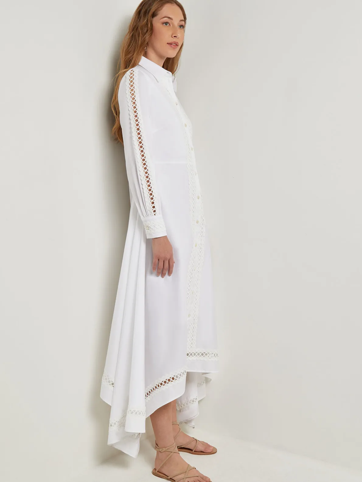 Maxi Dress - Eyelet Trim Cotton