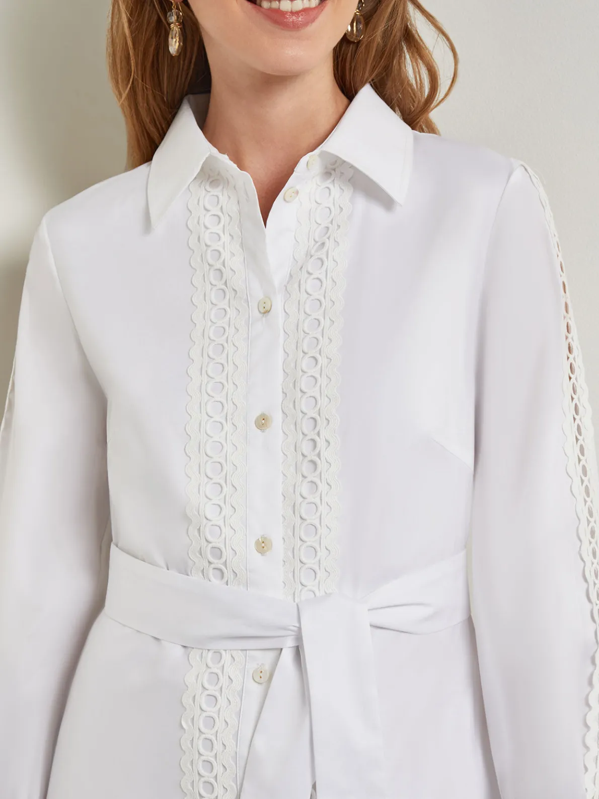 Maxi Dress - Eyelet Trim Cotton