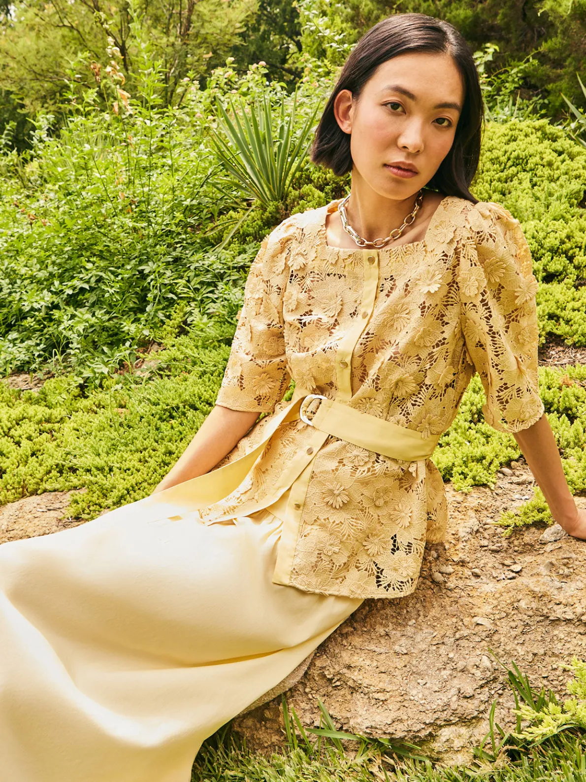 Maxi High-Low Skirt - Flounce Cotton