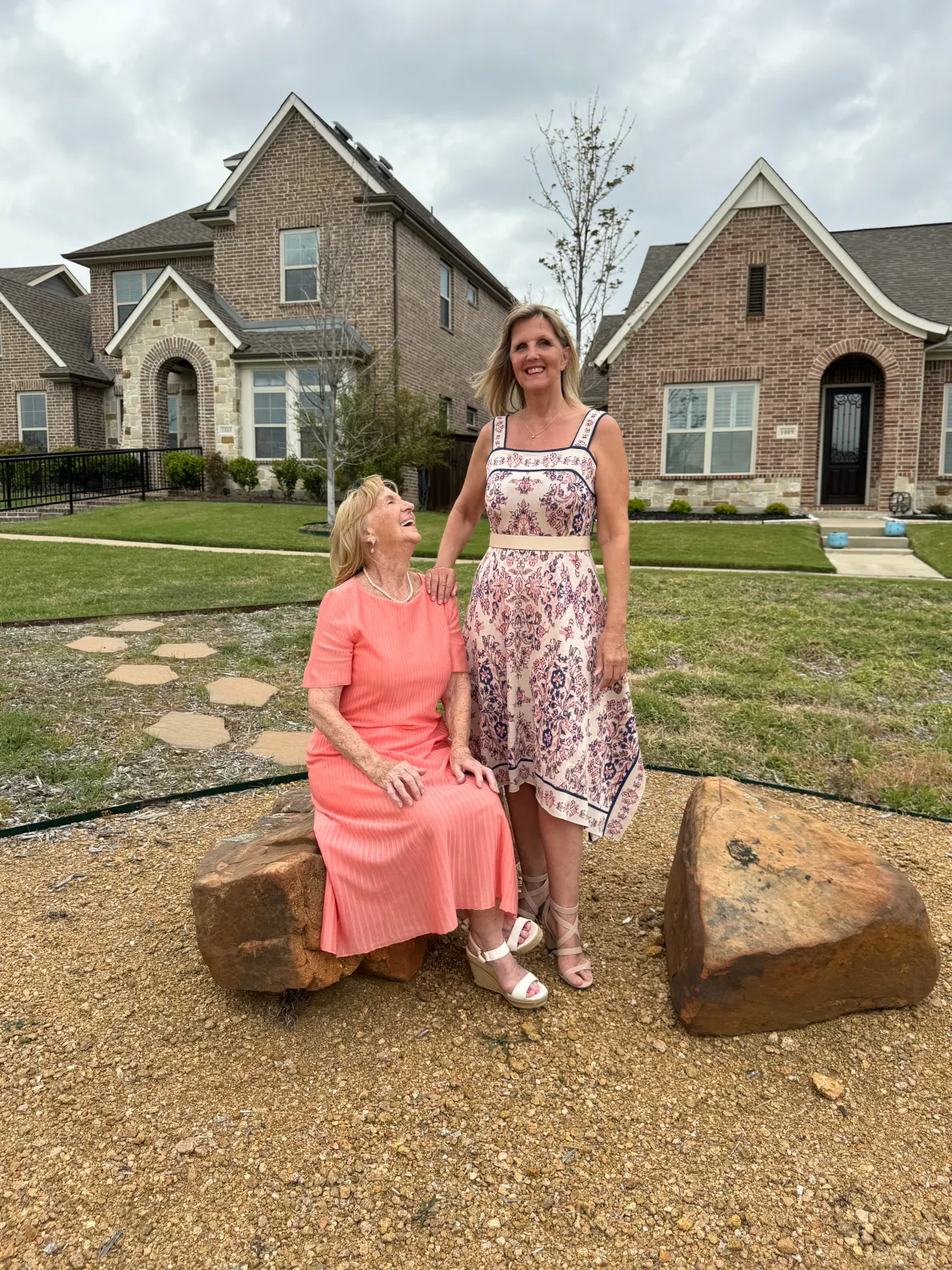 Midi A-Line Dress - Short Sleeve Burnout Knit