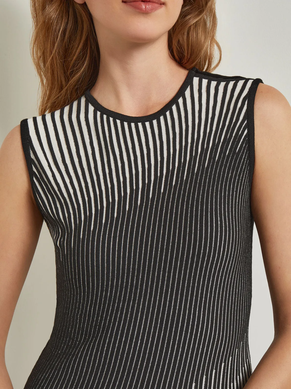 Midi A-Line Dress - Ombre Soft Intarsia Knit