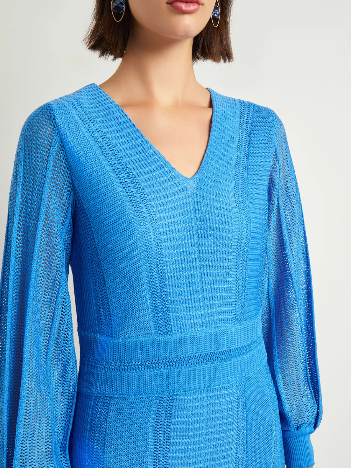 Midi Fit & Flare Dress - Multi-Stitch Knit