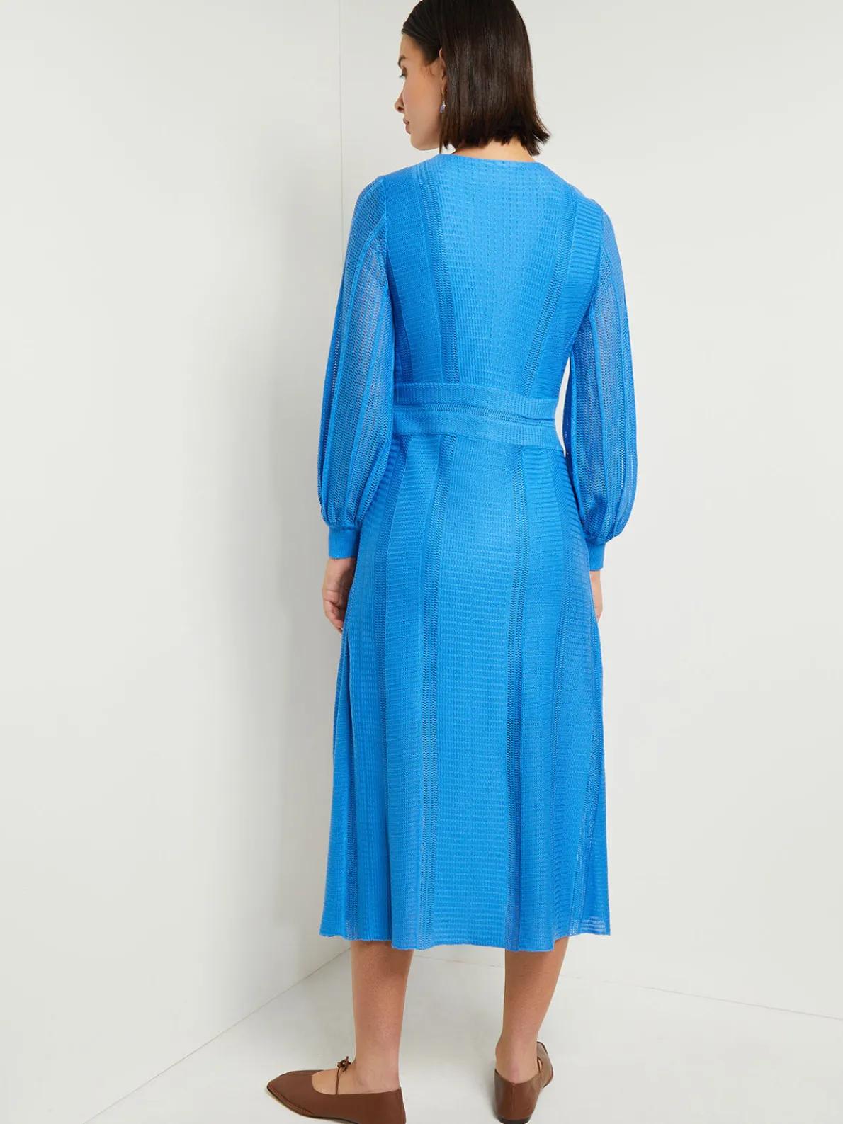 Midi Fit & Flare Dress - Multi-Stitch Knit