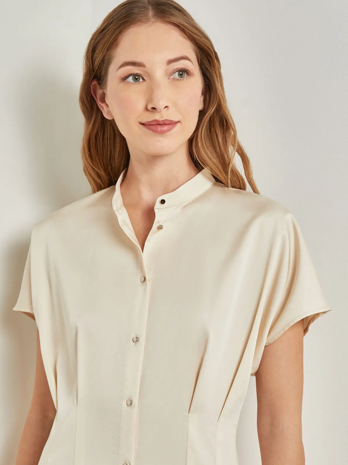 Midi Fit & Flare Dress - Dolman Sleeve Woven