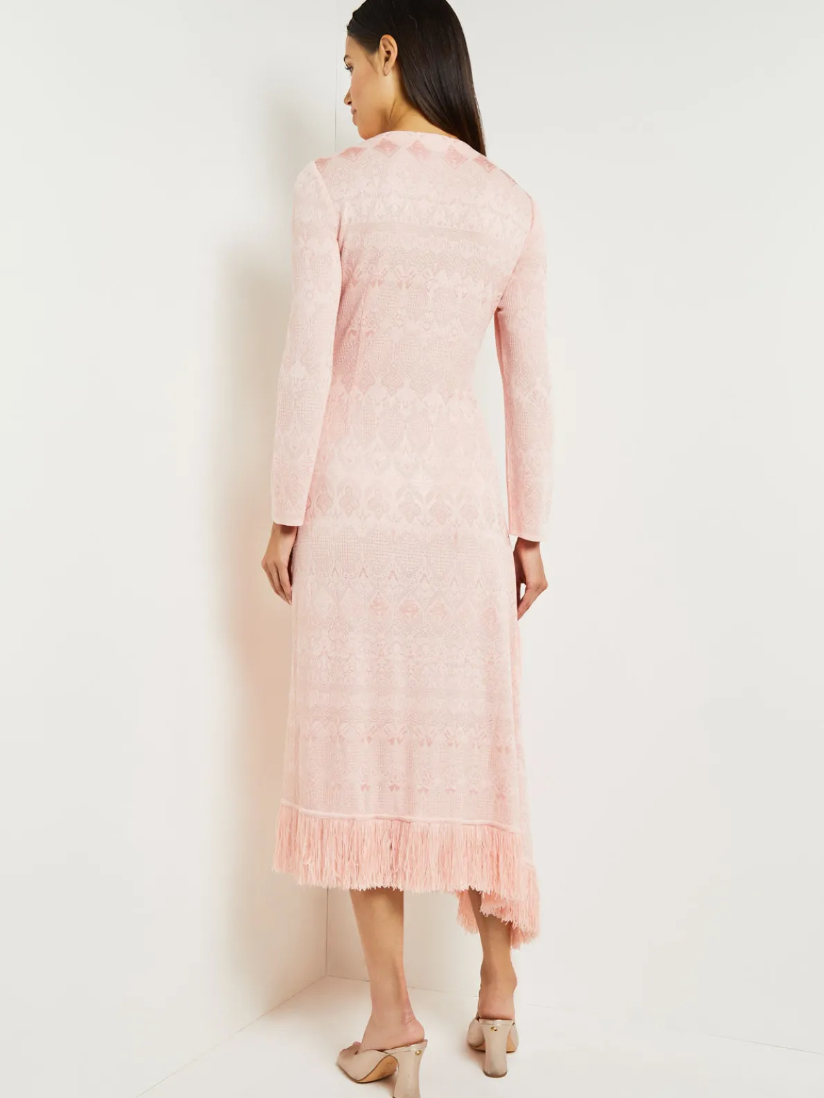 Midi Wrap Dress - Soft Jacquard Knit