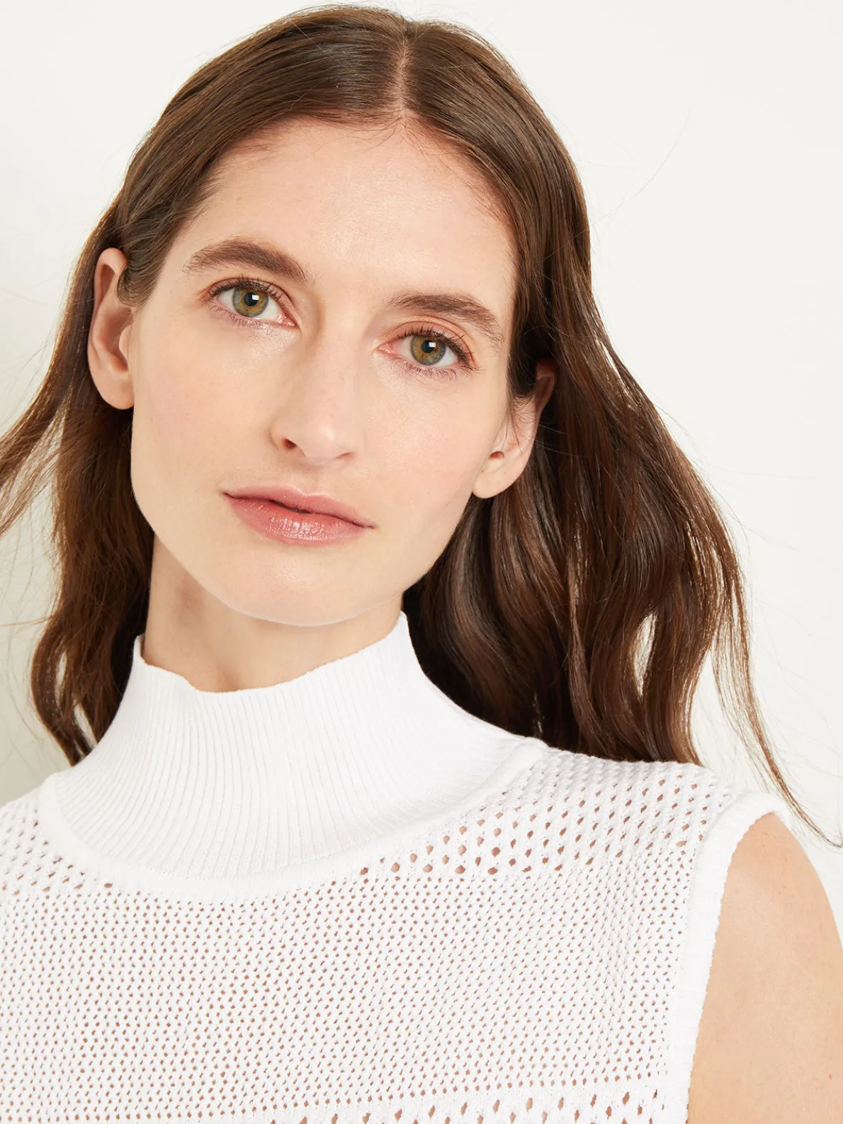 Mock Neck Soft Knit Tank Top