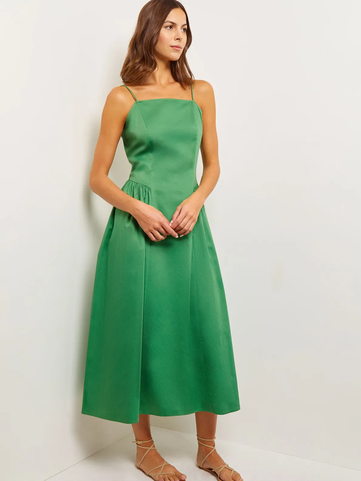 Modern Fit & Flare Cotton Maxi Dress