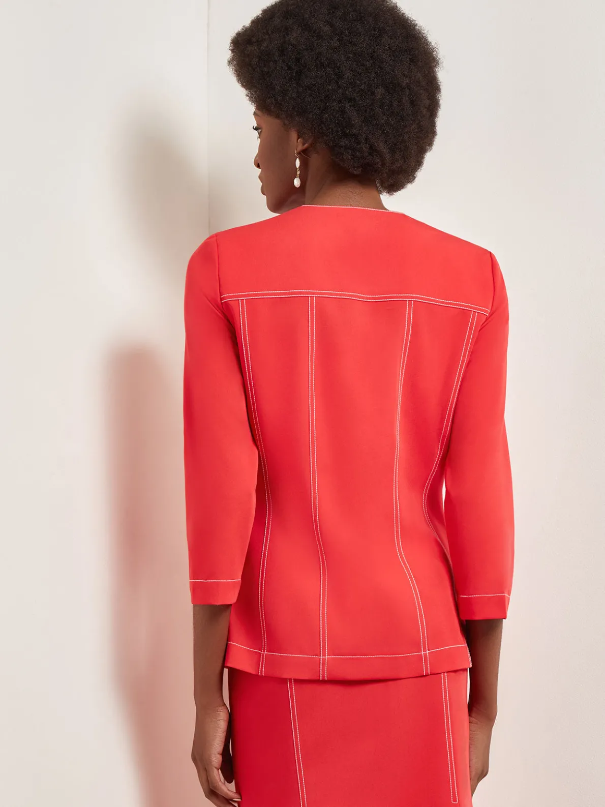 Modern Fit Jacket - Contrast Stitch Woven