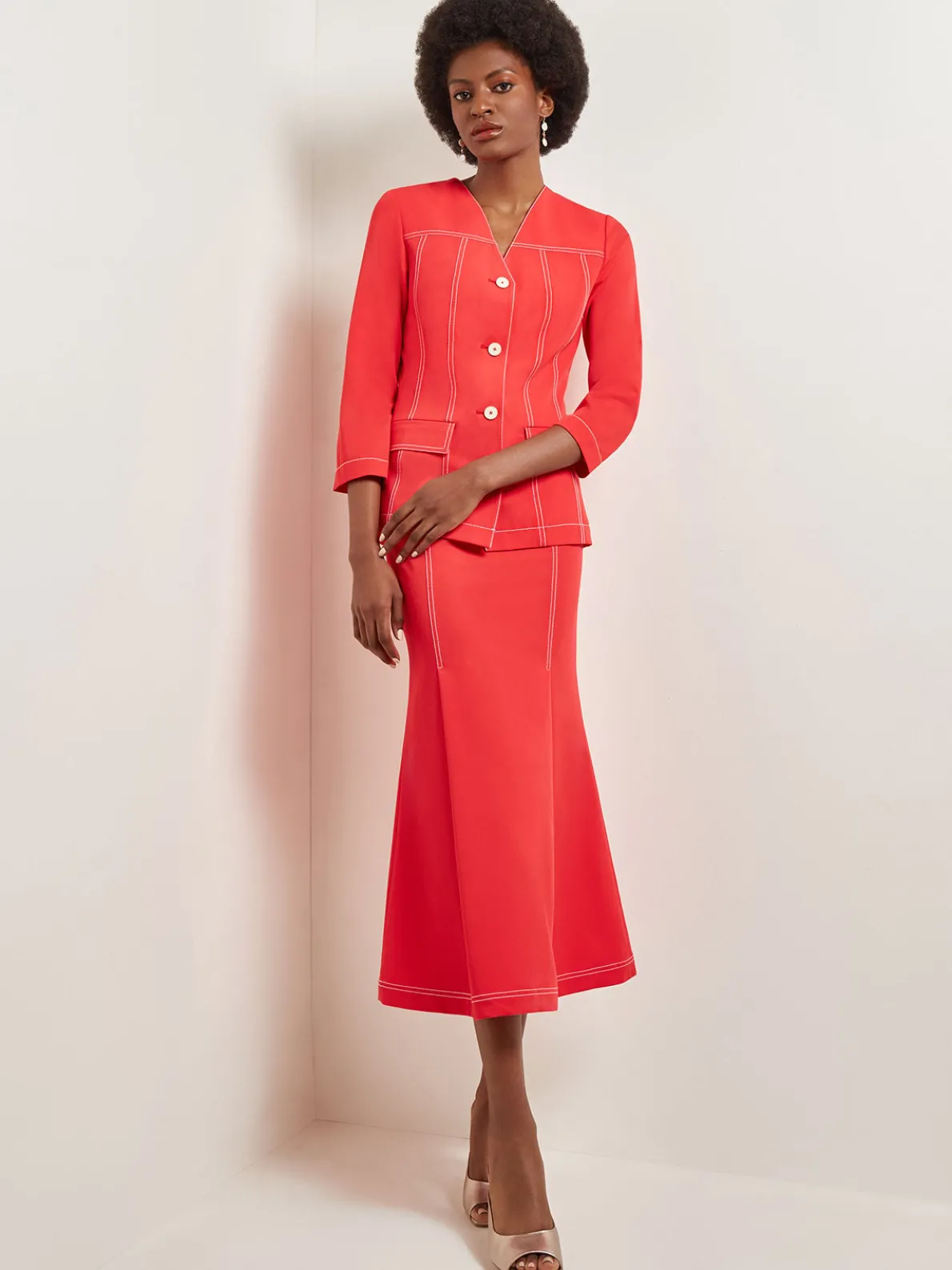 Modern Fit Jacket - Contrast Stitch Woven