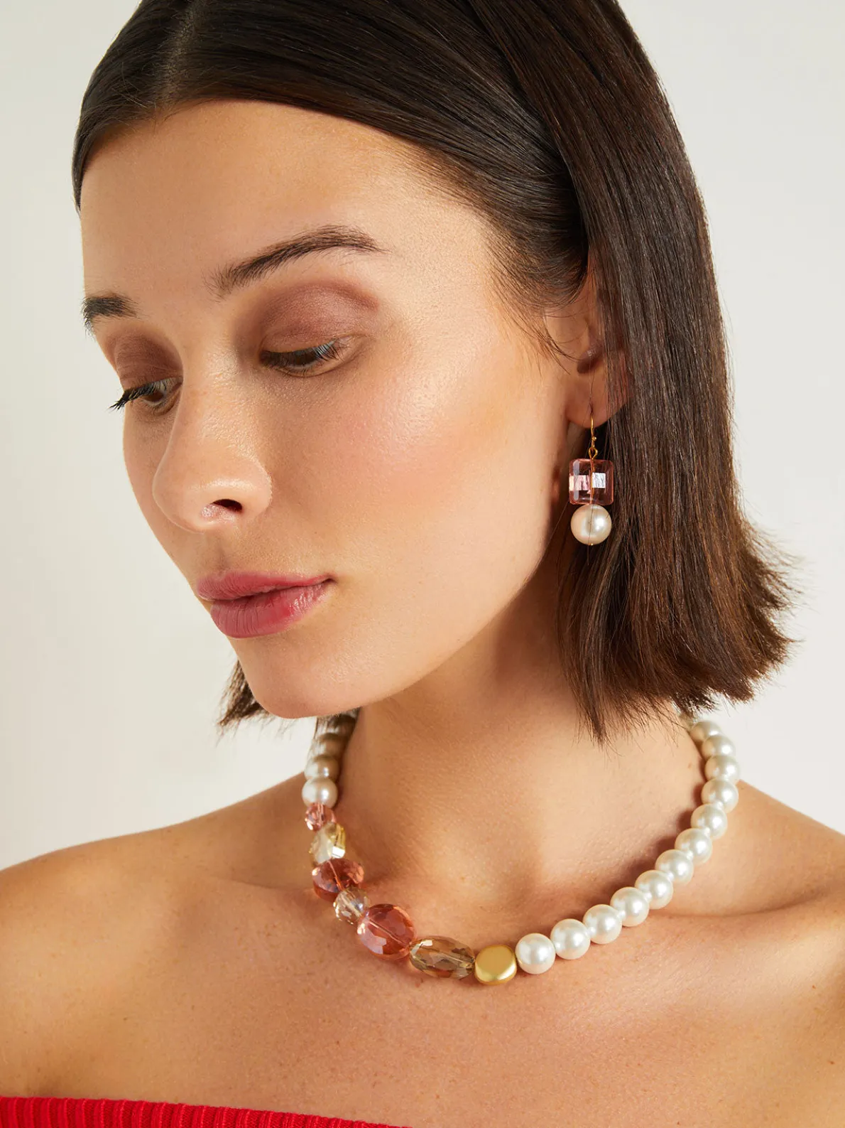 Modern Fit Off-The-Shoulder Burnout Knit Top