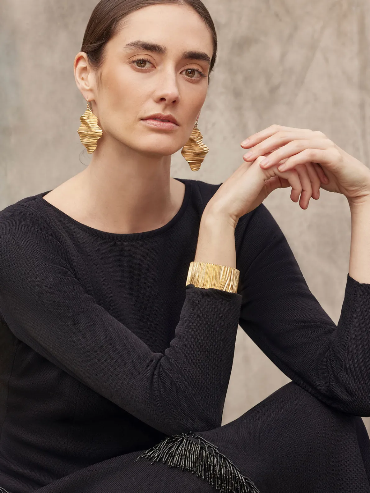 Modern Fit-and-Flare Sequin Princess Seam Knit Maxi Dress