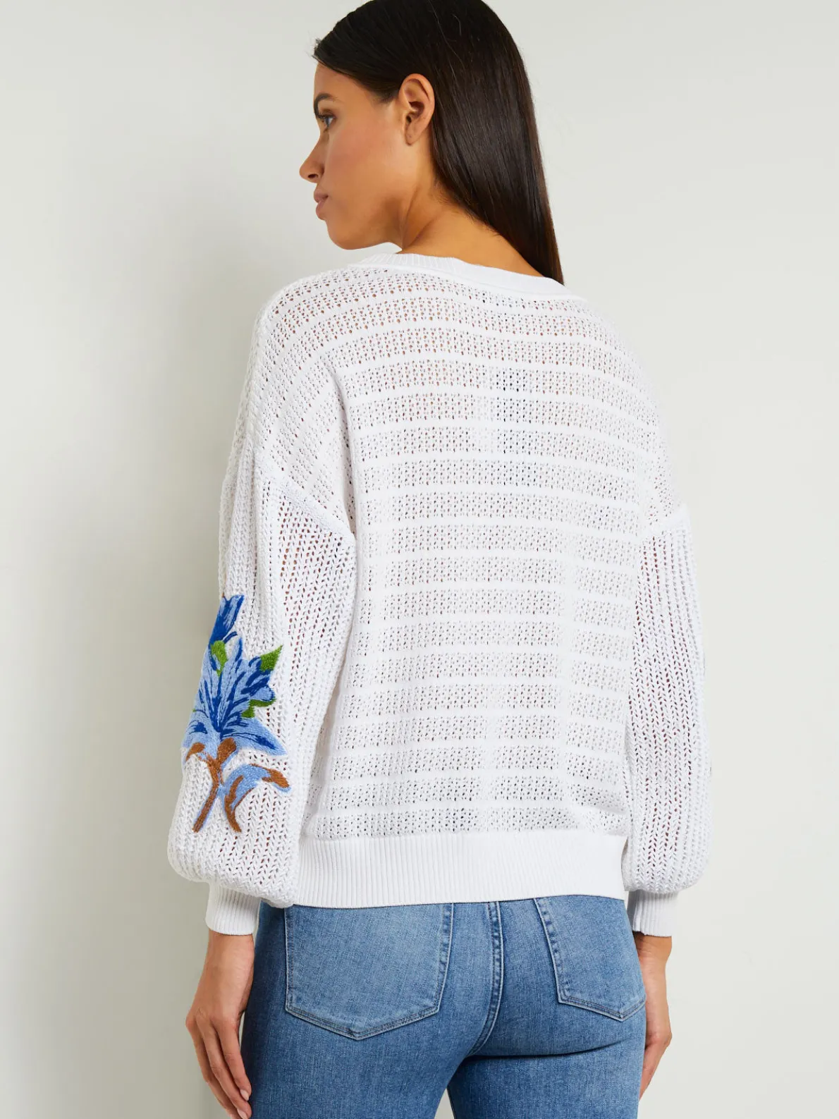 Pointelle Top - Balloon Sleeve Sweater | Misook