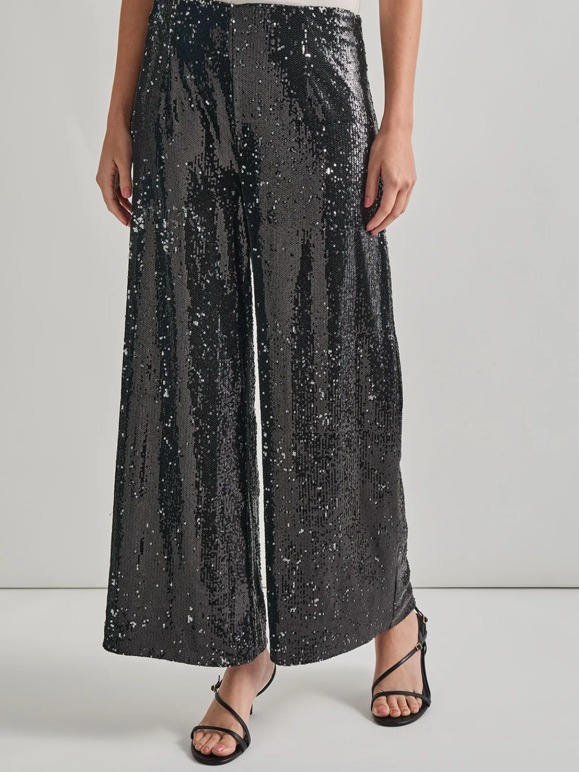 Sequin Novelty Woven Wide Leg Pant