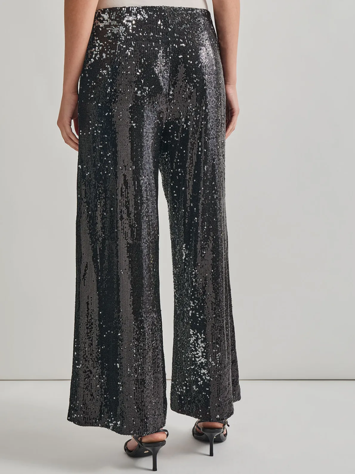 Sequin Novelty Woven Wide Leg Pant