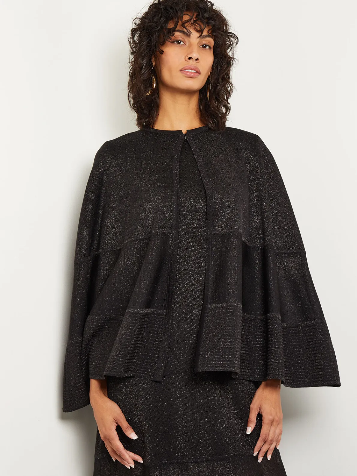 Shimmer Knit Cape