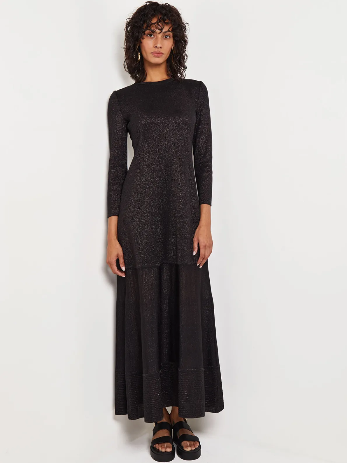 Shimmer Knit Maxi Dress