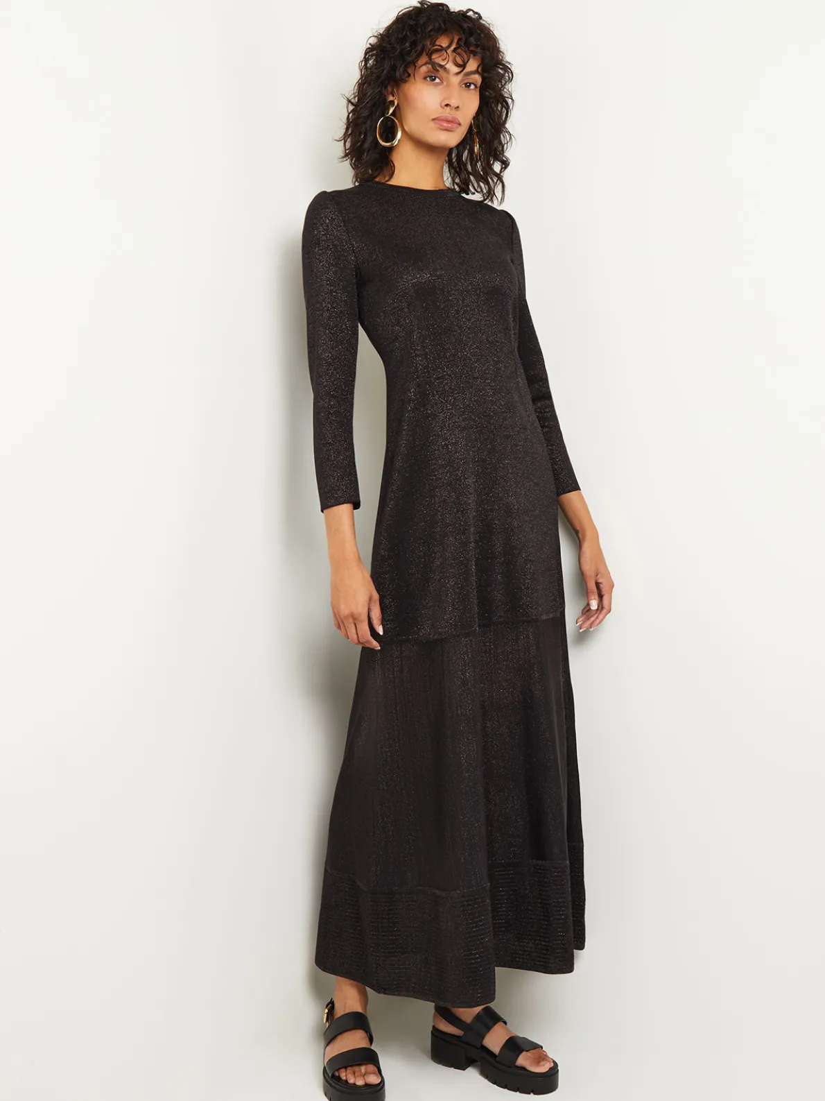 Shimmer Knit Maxi Dress